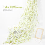 Charger l&#39;image dans la galerie, Pink Sakura Artificial Flowers Garland Cherry Blossoms Vines Garden Arch Decor Fake Flower Garland Wedding Party Home Decoration
