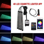 Charger l&#39;image dans la galerie, Neon 36 48 72 LED Car Interior Ambient Foot Light with USB Wireless Remote Music APP Control Auto RGB Atmosphere Decorative Lamp
