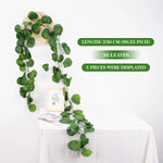 Charger l&#39;image dans la galerie, 2.1M Green Ivy Leaf Hanging Vine Artificial Garland Silk Wall Plant Home Garden Decoration Wedding Party DIY Fake Wreath Leaves
