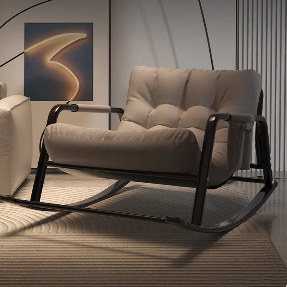 Double Rocking Chair Modern Minimalist Rocking Chairs Bedroom Balcony Living Room Recliner Luxury Bedroom Lazy Comfortable Sofa