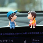 Charger l&#39;image dans la galerie, Cute Cartoon Couples Car Decoration Accessories Romantic Figurines Balloon Ornament Auto Interior Dashboard Accessories Gifts
