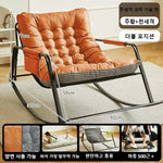 Charger l&#39;image dans la galerie, Double Rocking Chair Modern Minimalist Rocking Chairs Bedroom Balcony Living Room Recliner Luxury Bedroom Lazy Comfortable Sofa
