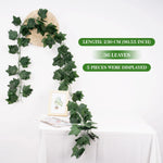 Charger l&#39;image dans la galerie, 2.1M Green Ivy Leaf Hanging Vine Artificial Garland Silk Wall Plant Home Garden Decoration Wedding Party DIY Fake Wreath Leaves
