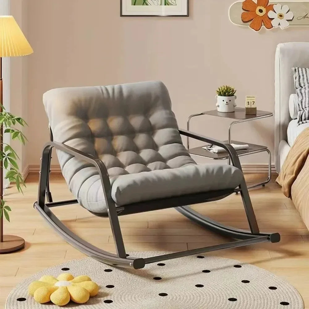 Double Rocking Chair Modern Minimalist Rocking Chairs Bedroom Balcony Living Room Recliner Luxury Bedroom Lazy Comfortable Sofa