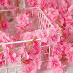 Charger l&#39;image dans la galerie, Pink Sakura Artificial Flowers Garland Cherry Blossoms Vines Garden Arch Decor Fake Flower Garland Wedding Party Home Decoration
