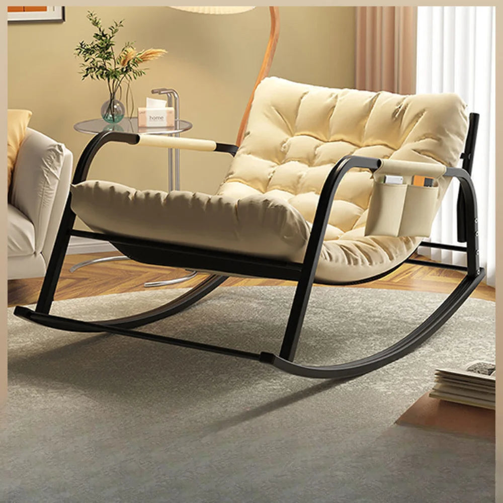 Double Rocking Chair Modern Minimalist Rocking Chairs Bedroom Balcony Living Room Recliner Luxury Bedroom Lazy Comfortable Sofa