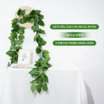 Charger l&#39;image dans la galerie, 2.1M Green Ivy Leaf Hanging Vine Artificial Garland Silk Wall Plant Home Garden Decoration Wedding Party DIY Fake Wreath Leaves
