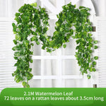 Charger l&#39;image dans la galerie, 2.1M Green Ivy Leaf Hanging Vine Artificial Garland Silk Wall Plant Home Garden Decoration Wedding Party DIY Fake Wreath Leaves
