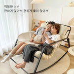 Charger l&#39;image dans la galerie, Double Rocking Chair Modern Minimalist Rocking Chairs Bedroom Balcony Living Room Recliner Luxury Bedroom Lazy Comfortable Sofa
