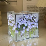 Charger l&#39;image dans la galerie, NEW Creative Diy Tulip Flower Sea Cube Three-Dimensional Small Night Lamp Material Package for Girlfriend Couple Girlfriend Gift
