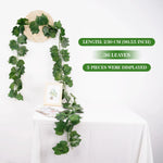 Charger l&#39;image dans la galerie, 2.1M Green Ivy Leaf Hanging Vine Artificial Garland Silk Wall Plant Home Garden Decoration Wedding Party DIY Fake Wreath Leaves

