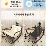 Charger l&#39;image dans la galerie, Double Rocking Chair Modern Minimalist Rocking Chairs Bedroom Balcony Living Room Recliner Luxury Bedroom Lazy Comfortable Sofa
