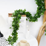 Charger l&#39;image dans la galerie, 2.1M Green Ivy Leaf Hanging Vine Artificial Garland Silk Wall Plant Home Garden Decoration Wedding Party DIY Fake Wreath Leaves
