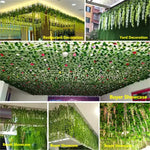 Charger l&#39;image dans la galerie, 2.1M Green Ivy Leaf Hanging Vine Artificial Garland Silk Wall Plant Home Garden Decoration Wedding Party DIY Fake Wreath Leaves
