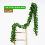 Charger l&#39;image dans la galerie, 2.1M Green Ivy Leaf Hanging Vine Artificial Garland Silk Wall Plant Home Garden Decoration Wedding Party DIY Fake Wreath Leaves
