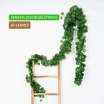 Charger l&#39;image dans la galerie, 2.1M Green Ivy Leaf Hanging Vine Artificial Garland Silk Wall Plant Home Garden Decoration Wedding Party DIY Fake Wreath Leaves

