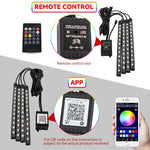Charger l&#39;image dans la galerie, Neon 36 48 72 LED Car Interior Ambient Foot Light with USB Wireless Remote Music APP Control Auto RGB Atmosphere Decorative Lamp
