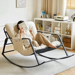 Charger l&#39;image dans la galerie, Double Rocking Chair Modern Minimalist Rocking Chairs Bedroom Balcony Living Room Recliner Luxury Bedroom Lazy Comfortable Sofa
