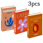 Charger l&#39;image dans la galerie, 3Pcs Fashion Fake Books Living Room Decoration Designer Books Coffee Table Ornaments Club Hotel Room Villa Prop Books Decoration
