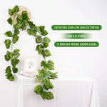 Charger l&#39;image dans la galerie, 2.1M Green Ivy Leaf Hanging Vine Artificial Garland Silk Wall Plant Home Garden Decoration Wedding Party DIY Fake Wreath Leaves
